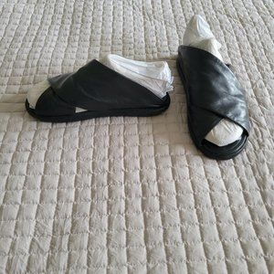 MARSELL Leather Slide Sandals - Size 7 Worn Look Made in Italy